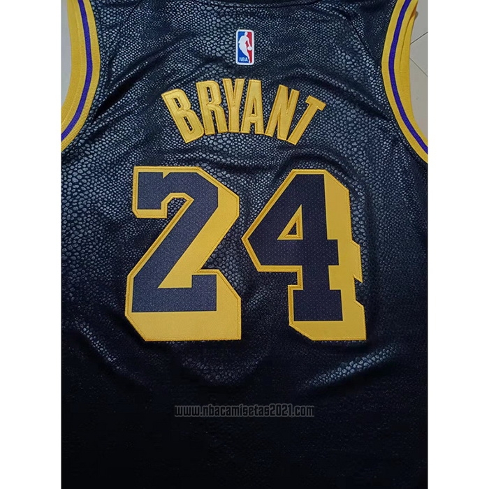 Camiseta Los Angeles Lakers Kobe Bryant #8 24 Black Mamba Negro